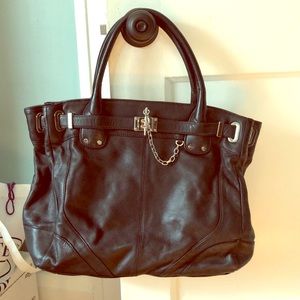 Black Leather Rachel Zoe Bag